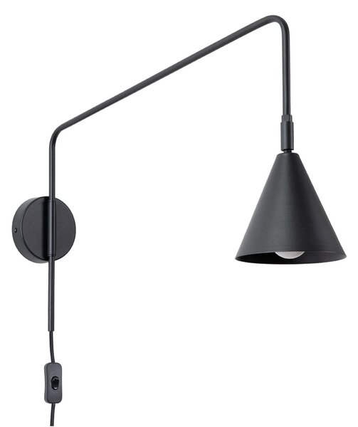 Nástenné Svietidlo SOLLUX LIGHTING, LYS, Čierna, Obývacia izba, Kov, Škandinávsky