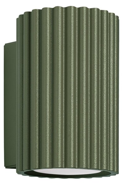 Nástenné Svietidlo SOLLUX LIGHTING, ALORA, stmievateľné, Zelená, Obývacia izba, Hliník