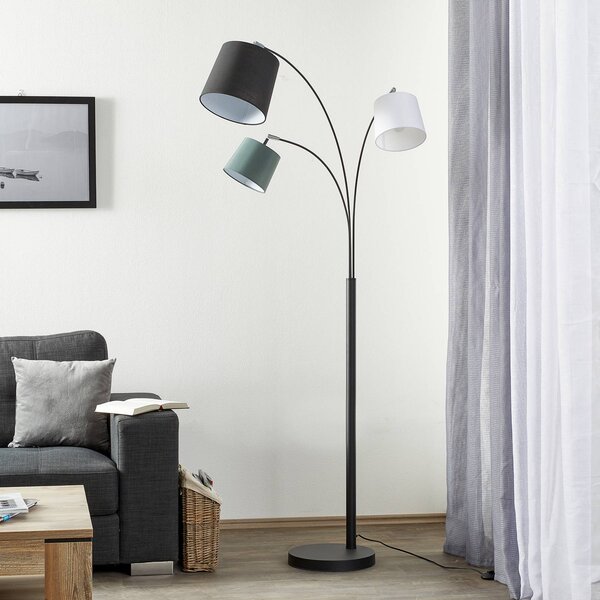 Stojacia lampa Foggy By Rydéns, 3-pl, čierne, Čierna, Obývacia izba / jedáleň, kov, Moderný, Stolová lampa
