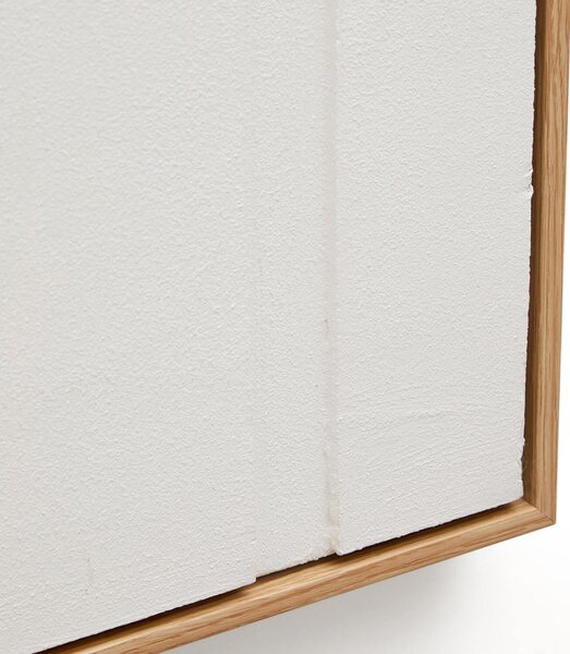 MUZZA Abstraktný obraz rifes II 60 x 90 cm biely
