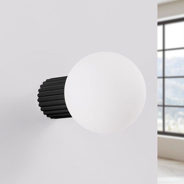 Nástenné Svietidlo SOLLUX LIGHTING, ORBI, stmievateľné, Čierna, Kúpeľňa, Hliník