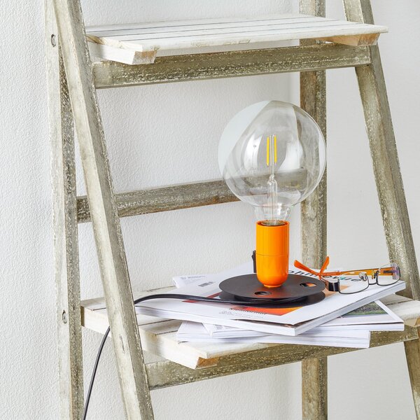 Stolové Lampa FLOS, Lampadina, Oranžová, Obývacia izba, Kov, Dizajnový