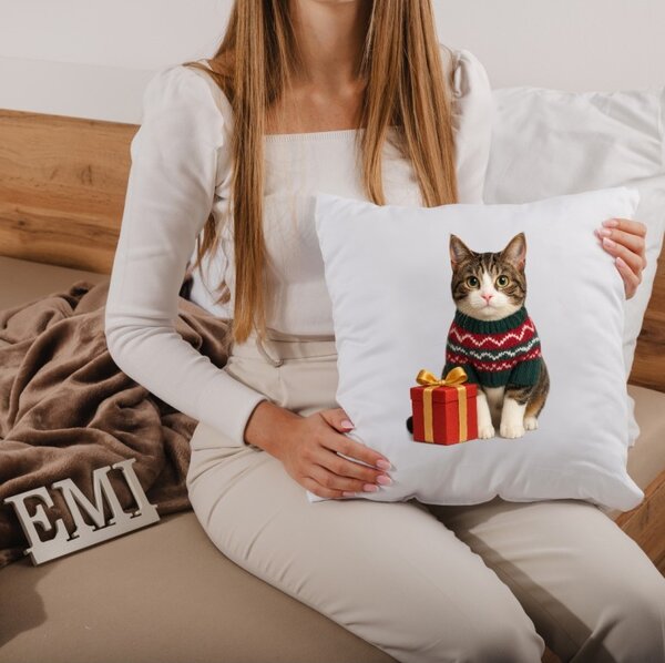 Vianočný vankúš Meow 40x40 cm EMI