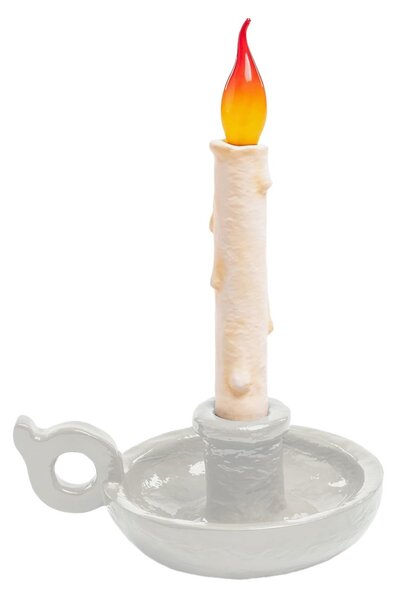 Stolové Lampa SELETTI, Grimm Bugia, stmievateľné, Biela, Obývacia izba, Plast, Dizajnový