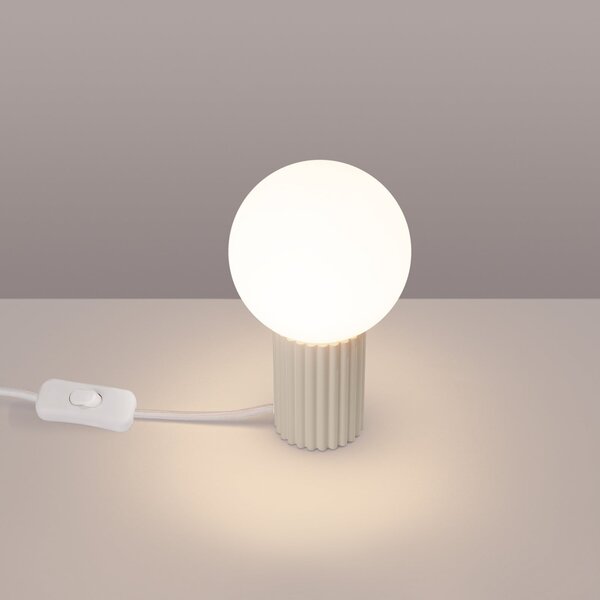 Stolové Lampa SOLLUX LIGHTING, ORBI, Béžová, Obývacia izba, Hliník