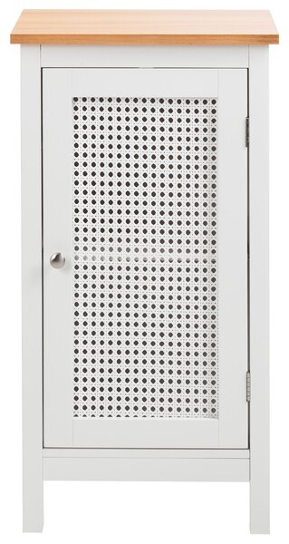 Kúpeľňová skrinka biela MDF 30 x 75 cm s policami perforované dvierka úložný priestor moderný štýl kúpeľňa