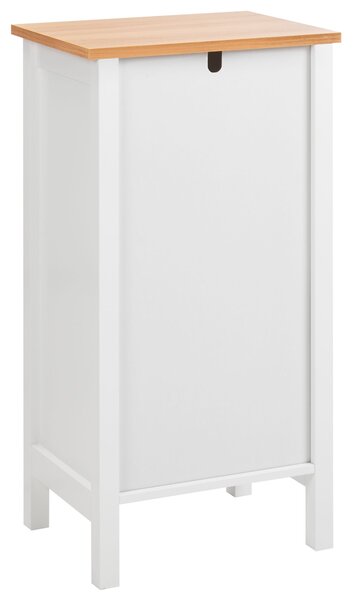 Kúpeľňová skrinka biela MDF 30 x 75 cm s policami perforované dvierka úložný priestor moderný štýl kúpeľňa