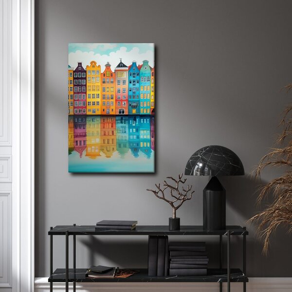 Obraz pestrá mestská architektúra