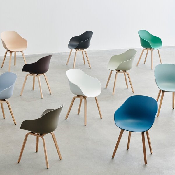 Jedálenská stolička AAC 222, Oak / Azure blue – HAY