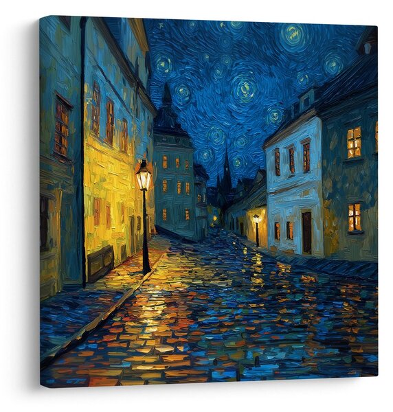 Obraz žiarivá lampa noc