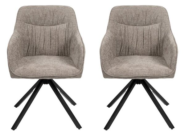 Set - 2 ks Jedálenská stolička AVENBERG LARO – otočná, šedá