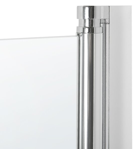 Sprchová zástena do vane transparentná tvrdené sklo s hliníkom 140 x 70 cm nastaviteľná minimalistický štýl
