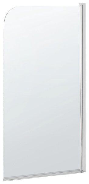 Sprchová zástena do vane transparentná tvrdené sklo s hliníkom 140 x 70 cm nastaviteľná minimalistický štýl