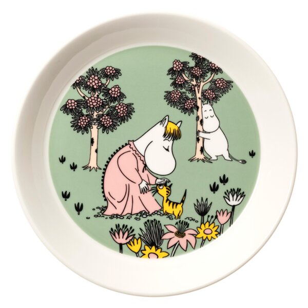 Arabia Tanier Moomin Loving care 19cm, zelený