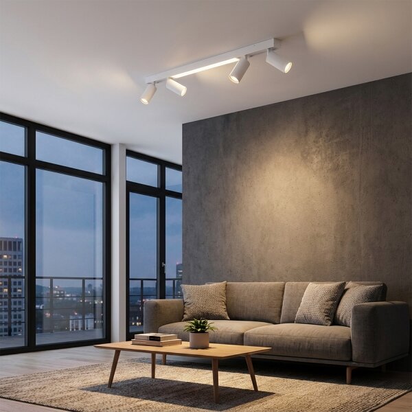Brilagi - LED Bodové svietidlo SELE 4xGU10/30W/230V + LED/25W biela