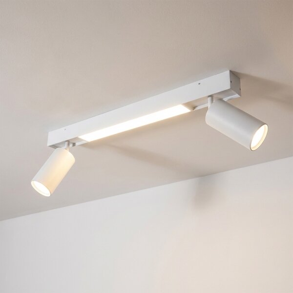 Brilagi - LED Bodové svietidlo SELE 2xGU10/30W/230V + LED/15W biela