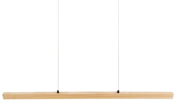 LED závesná lampa svetlohnedá dubové drevo minimalistický dizajn so stmievačom na diaľkové ovládanie osvetlenie moderný štýl obývačka jedáleň