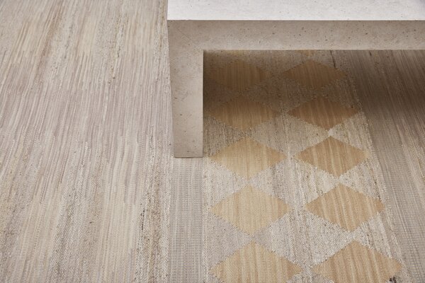 Diamond Carpets India , Ručne viazaný kusový koberec Angelo DESP P116 Pastel Brown Mix, 80x150, béžová, chodba / predsieň