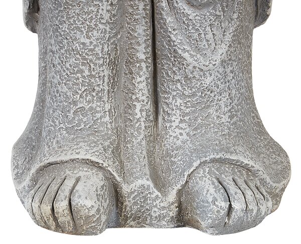 Dekoratívna figúrka sivá MgO 70 cm soška Budha doplnky moderný štýl záhrada obývacia izba