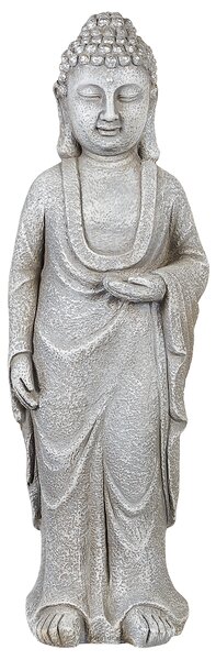 Dekoratívna figúrka sivá MgO 70 cm soška Budha doplnky moderný štýl záhrada obývacia izba