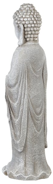 Dekoratívna figúrka sivá MgO 70 cm soška Budha doplnky moderný štýl záhrada obývacia izba