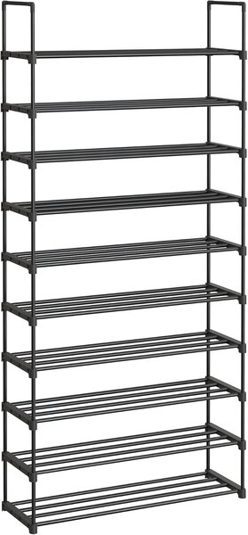 SONGMICS Botník Clarna 206 cm čierny