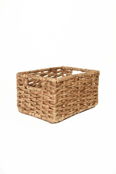 Policový kôš CESTERO, vodný hyacint, 34x24x18 cm, natur