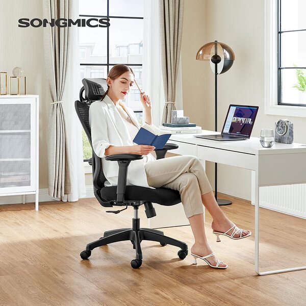 SONGMICS Kancelárska stolička Morsa čierna