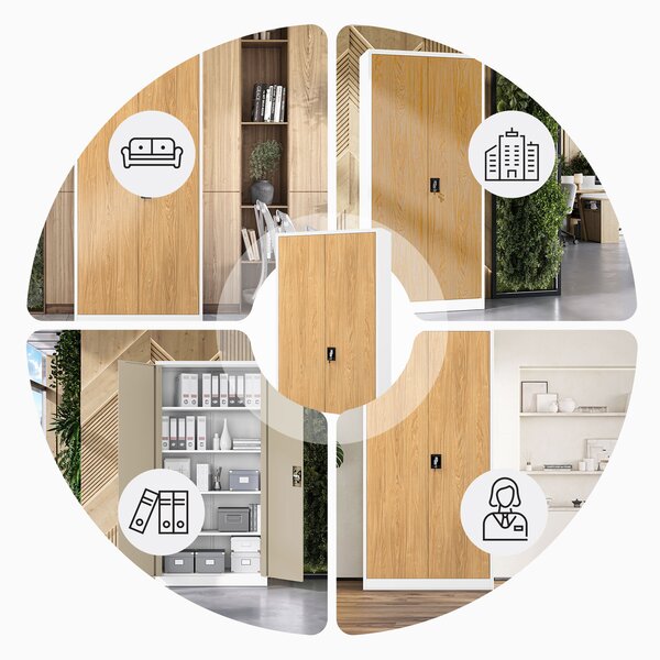 Skrinka na dokumenty biela/zlatý dub: Eco Design JAN H