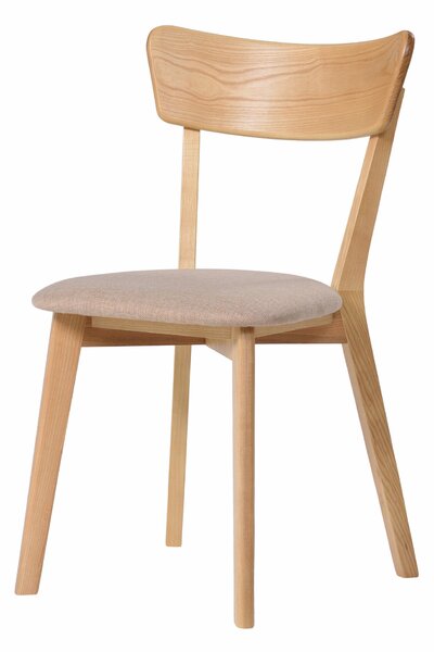 Jaseňová lakovaná stolička Diana béžová látka