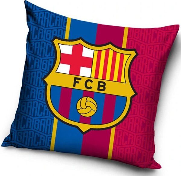 Velúrový vankúš FC Barcelona - motív El Clásico | 40x40 cm
