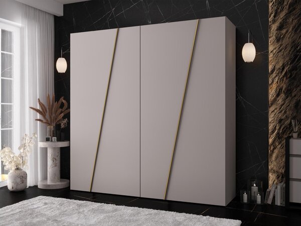 Mirjan24 Moderná skriňa Grelipt 200 cm, Farby: dub artisan / dub artisan + čierna 5903211531859