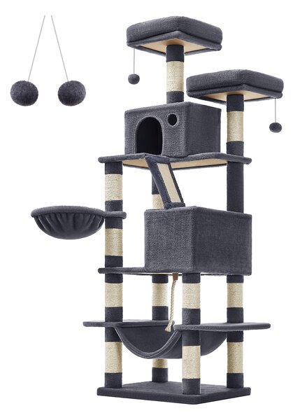SONGMICS Mačacie škrabadlo Climbery 168 cm tmavo sivé