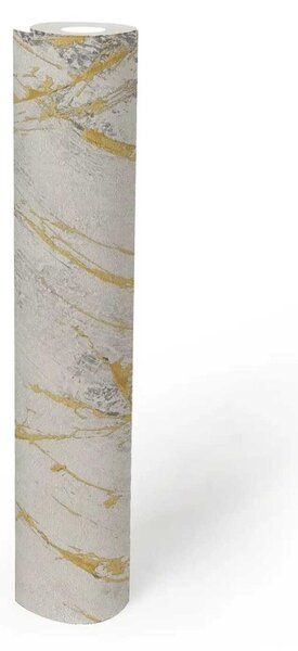 A.S. Création | Vliesová samolepiaca tapeta aktivovaná vodou WOW 78458-1 | 0,53 x 10,05 m | šedá, zlatá