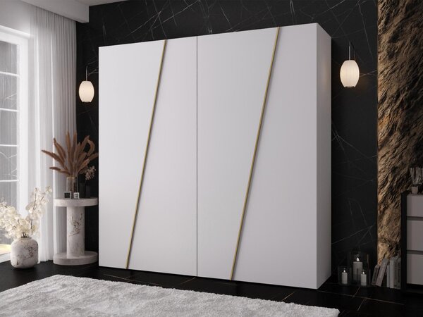 Mirjan24 Moderná skriňa Grelipt 200 cm, Farby: dub artisan / dub artisan + čierna 5903211531859