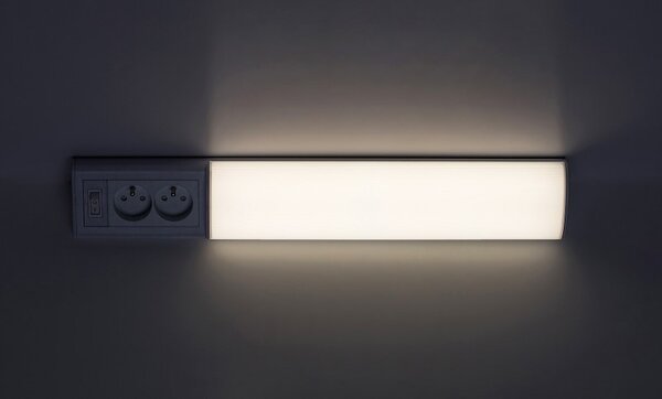 RABALUX 78040 Bath 2E svietidlo pod kuchynskú linku so zásuvkou š500mm LED 10W/900lm 4000K biela
