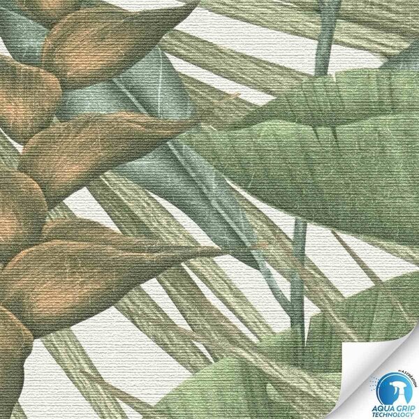 A.S. Création | Vliesová samolepiaca tapeta aktivovaná vodou WOW 78451-1 | 0,53 x 10,05 m | zelená, hnedá, krémová