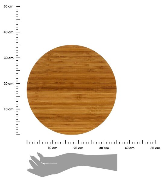Drevený otočný servírovací podnos Wood, (fi) 35 cm
