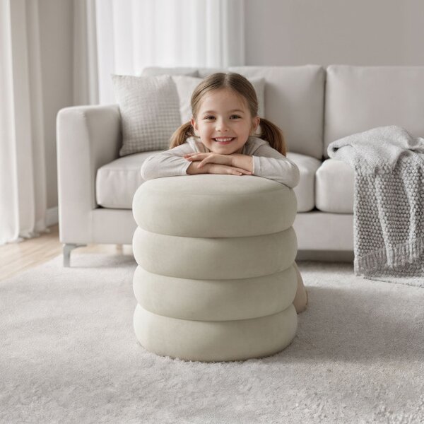 Taburetka SNUGGO krémová