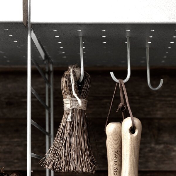 Nízka kovová polica Metal Shelf Low 58 x 30, Galvanized – String
