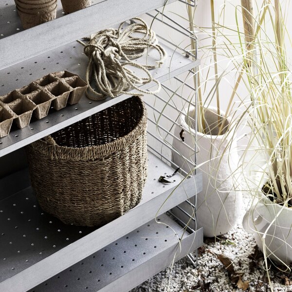 Nízka kovová polica Metal Shelf Low 58 x 30, Galvanized – String