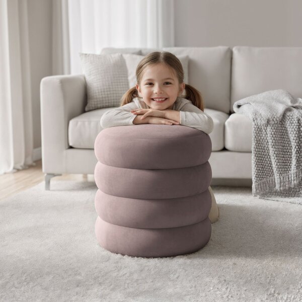 Taburetka SNUGGO tmavobéžová
