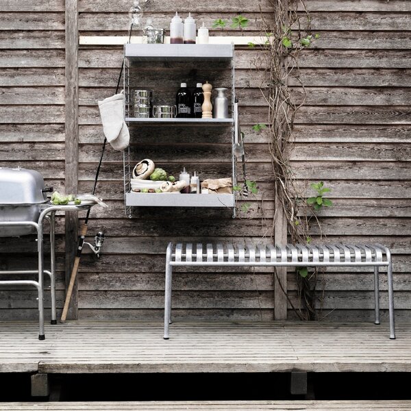 Nízka kovová polica Metal Shelf Low 58 x 30, Galvanized – String