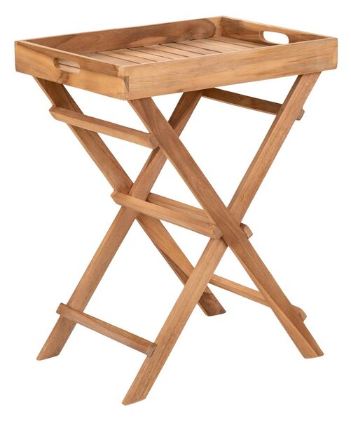 Záhradný servírovací stolík z teakového dreva 29x39 cm Ronda – House Nordic