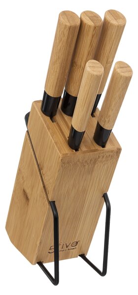 Sada nožov v stojane Bamboo 5ks