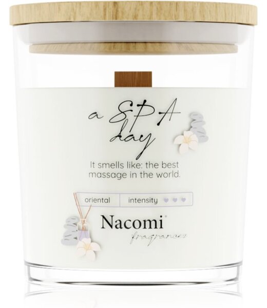 Nacomi Soy Candle Home Fragrances vonná sviečka s dreveným knotom 140 g