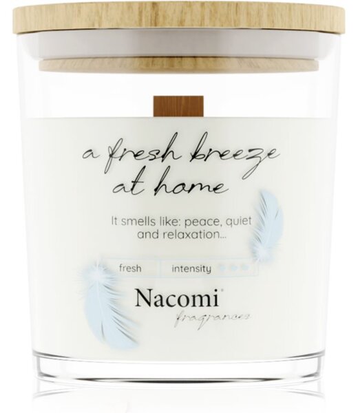 Nacomi Soy Candle Home Fragrances vonná sviečka s dreveným knotom 140 g