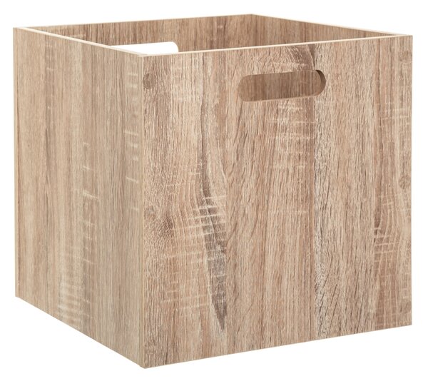 Úložný box Wood, 31x31x31 cm, hnedá