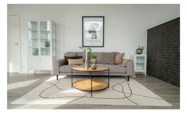 Okrúhly konferenčný stolík s doskou v dubovom dekore v prírodnej farbe ø 80 cm Vita – House Nordic