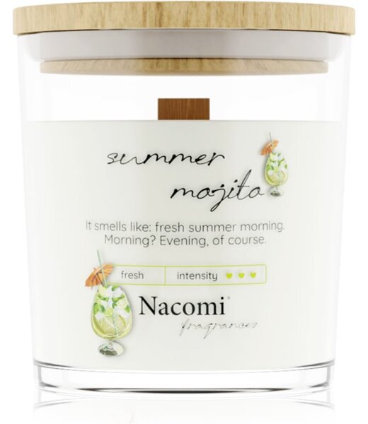 Nacomi Soy Candle Home Fragrances vonná sviečka s dreveným knotom 140 g